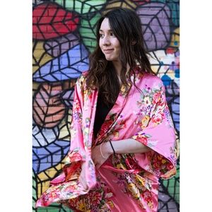 Intimates & Sleepwear - Silky Floral Kimono Robe Intimates & Sleepwear - Silky Floral Kimono Robe